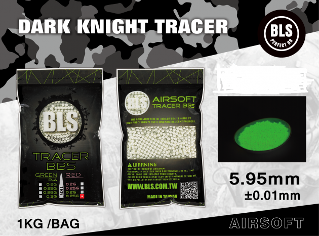 Billes Airsoft BLS BIO Tracer 0.20g Green | BBs Traçantes Vertes
