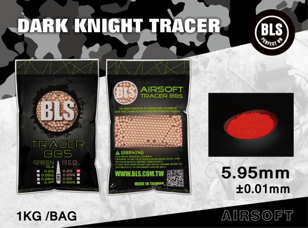 Billes Airsoft BLS BIO Tracer 0.20g Red
