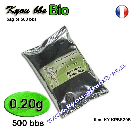 Billes Bio KPB BIO 0.20g – 0.1Kg (≈ 500 BBs) | KYOU