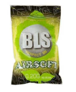 billes bio airsoft 0.20g white, BBs biodégradables 0.20g, billes airsoft bio BLS, billes 0.20g terrain bio, billes airsoft biodégradables 1kg